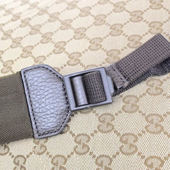 GUCCI Logo GG Pattern Backpack Bag Canvas Leather Brown SHW Italy 40RK750 - Picture 11 of 14